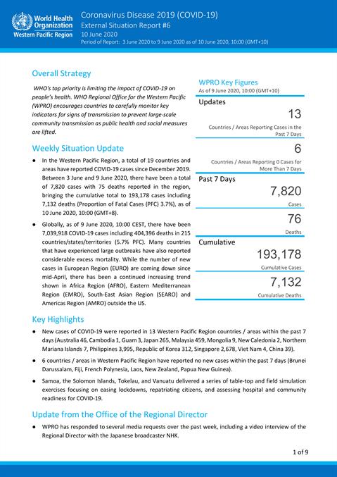 Bi-weekly COVID-19 Situation Update: 12 September 2025